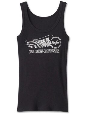 Harley-Davidson Women's Willie G. Winged Wheel Stretch Sleeveless Shirt Rib Tank